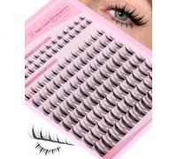 Manga Lash Clusters Kit Fairy Cluster Eyelash Extensions with Bottom Lashes Wispy Eyelash Clusters Kit Spiky Cluster Lashes 8-16mm DIY Lash Extension Kit (A. Fairy-Single)