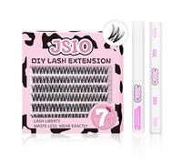 Manga Lash Clusters Kit, Spiky Cluster Eyelash Extensions Kit with Waterproof Bond & Seal & Remover, Anime Sweet & Cool style Lashes Individuals Dramatic, DIY Lash Extensions Kit at Home (Luxe)