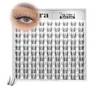 Manga Lash Clusters Natural Eyelash Clusters 8-12mm Short Bunny Individual Lashes Wispy CC Curl Anime Cluster Lashes Spiky Fairy Lashes Extension Clear Band Soft Lashes Clusters by Yawamica