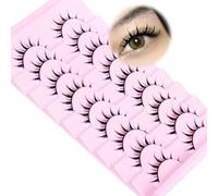 Manga Lashes Eyelashes Natural Look False Eyelashes 3D Volume Fake Lashes Anime Strip Lashes Spiky 9 Pairs Lashes Pack