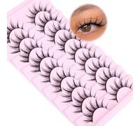 Manga Lashes Eyelashes Natural Look False Eyelashes 3D Volume Fake Lashes Anime Strip Lashes Spiky 9 Pairs Lashes Pack