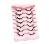 Manga Lashes Natural False Eyelashes Anime Lashes Mink Wispy Spiky 3D Volume Eyelashes Pack Korean Japanese Asian Cosplay Eyelashes Like Individual Cluster 25mm Lashes (One Size)