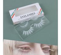 Manga Lashes Natural Wet Look Wispy Spiky Lashes Anime Eyelashes Wispy Natural Lashes Extension Strip Japanese Style Fake Eye Lashes Handmade(White 3 Pairs)