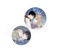 Manga Low Tide Twilights Badge Flowing Sand Badge Ornament Manhwa Figure Kim Euihyun Yeo Taeju Acrylic Flowing Sand Coaster Fan Collections