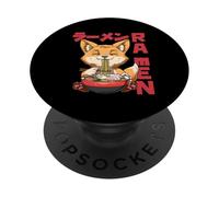 Manga Neko Otaku Ramen Fox PopSockets Adhesive PopGrip
