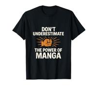 Manga Power Typography Explosion Graphic T-Shirt