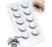 Manga Self Adhesive Eyelashes Natural Look Pre Glued Eyelashes Reusable Press On Lashes C Curl Glueless Lashes Soft and Comfortable DIY at Home by Obeyalash (812)