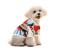 Manga Style White Dove Dog T-Shirt Clothes Apparel Puppy Vest Pet and Elastic Tank Top Clothing, Dogs Cats Pullovers Cute Breathable Soft Small