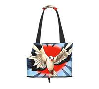 Manga Style White Dove Pet Tote Bag Foldable Handbag Carrier for Small Dogs Cats Puppy Portable Travel Shoulder