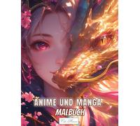 Manga Und Anime Malbuch: Weibliche Porträts mit Drachen zum Zeichnen (Anime & Tiergeist - Magische Ausmalwelt)