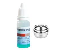 Manganese Detection Fluid, Rapid Metal Identification Solution,1.57x1.57x3.54 inches Stainless Steel Grading Agent, Precision for Kitchenware, Quality Control Tool for Household Pot Pan 12ml