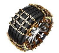 Manganese steel anti-skid chains are suitable for cars and SUVs. Emergency anti-skid chains are suitable for safety protection on ice, snow, mud and sand roads Large (suitable for tires 245-265) 6pcs