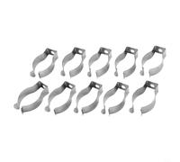 Manganese Steel Spring Terry Clamp Tool Holder Rack with Narrow Base for Garage Shed Patio Tool Storage Heavy Duty 10 Pieces (25mm (height 37mm))