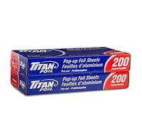 Manga's Pre-Cut Interfolded Aluminum Foil Pop Up Sheets for All Cooking Baking Needs. by Titan (400 Sheets 12"X10.75")