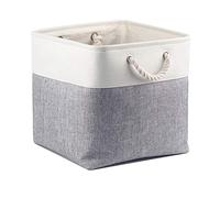 Mangata 28x28x28cm Cube Storage Boxes 1Pc Gray White Organiser Baskets