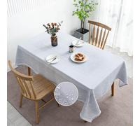 MANGATA CASA Rectangle Tablecloth Cotton Waterproof and Wrinkle Resistant Washable Jacquard Polyester Table Cloth for Kitchen Dining/Party/Indoor and Outdoor Use(Gray,60x70 inch)