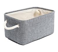 Mangata Fabric Storage Boxes,Storage Basket with Handles for underwear, sock, towel (Small, Dark Grey)