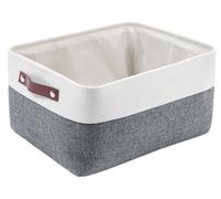 Mangata Woven Fabric Storage Boxes, Canvas Organizer Storage for Clothes, Toys, Shelves(M, Cold Grey)