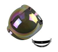 Mangen 3-Snap Bubble Visor Flip Up Wind Shield (Rainbow)