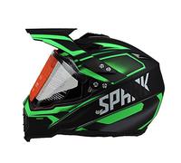 Mangen Motorcycle Helmet Motorbike Full Face Helmet Motocross DOT Certified (Green, S)