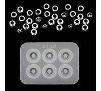 MANGGUO One Pack Beads Cap Silicone Mold Kit, Add-a-Bead Bracelet Beads Crystal Resin Silicone Mold, DIY Crafts Jewelry Moulds for Resin