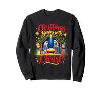 Mangler Nativity Scene Christian Faith Christmas Sweatshirt