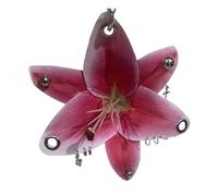 MANGMAO Flower Cute Bag Charms Y2k Cottagecore Accessories Summer Studded Fake Orchid Handbag Purse Charm (Dark Pink Lily)