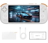 Mangmi Air X Retro Handheld Game Console 5.5 Inch IPS 1920x1080 Screen Retro Gaming Console Android 14 OS 5000mAh Battery 64G Storage WiFi 6-Axis RGB Wide-Angle Halljoysticks White