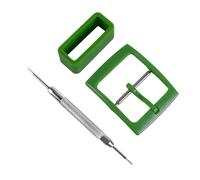 Mango 17mm Dark Green Replacement Buckle and Loop for Swatch Watch Plastic and Silicone - Various Colours and Widths, dark green, 17mm