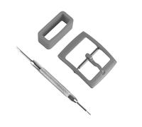 ManGo 19mm Grey Replacement Plastic Silicone Buckle Loop for Swatch Watch - Various Colours and Widths, grey, 19mm