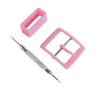 ManGo 19mm Light Pink Plastic Silicone Replacement Watch Loop Loop for Swatch Watch - Choice of Colours and Widths, Light pink, 19mm