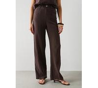 Mango Balloon Cotton Co-ord Trousers, Brown, Size M, Women Brown