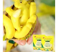 Mango banana peel gummies, peelable candy, gummies, fruit juice soft candy, 50% juice content, sweet and sour grape candies, candied fruits, wedding candy, dessert, sweets (Banana flavor,2 bags)