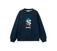 Mango Boys Sonic The Hedgehog Sweatshirt, Navy, Size 9-10 Years Navy