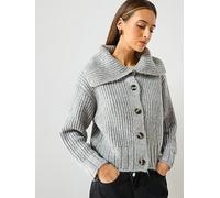 Mango Button Up Cardigan, Grey, Size S, Women Grey