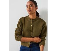 Mango Chunky Knit Cardigan With Buttons, Green, Size S, Women Green