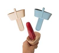 Mango Co. Silicone Popsicle Holder with Straw Drip Free 2 Pack (Ether Blue and Vanilla Cream)