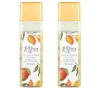 Mango Concentrated Laundry Fragrance 200ml 80 Washing Cycles - Long Lasting Perfume Fabric Conditioner Highly-Concentrated Formula Soft & Refreshed Compartment - Pack of 2