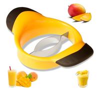 Mango Cutter Mango Slicer with Ergonomic Rubber Handle Easy to Remove and Share - Mango Cutter Corer Splitter with Stainless Steel Blade and Fruit Holder - for Mango Parts & Coring
