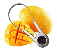 Mango Cutter, Stainless Steel Cutting Tool with Non-Slip Surface, Fruit Divider and Pitter Tool Suitable for Papayas, Watermelons, Dragon Fruits, Vegetable Salads, Household and