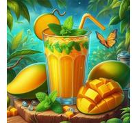 Mango Drink Fruit Jigsaw Puzzles for Adults 90 Pieces Hard Difficult Challenging puzzles for adults 90 pcs DIY Decoration Puzzle for Wall Decor Gifts
