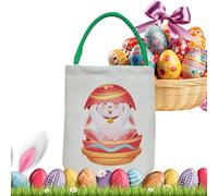 Mango Easter Bag, Rabbit Easter Cube, Snack Bag, Organiser Bag, Large Capacity, Easter Supplies, Canvas Storage Bag for Eggs, Sweets or Toys