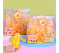 Mango fruit juice gummies, Peelable passion grape gummy candy, Fruit soft candy chewing candy, Assorted sweets, Sour and sweet fruit fudge, Dessert, Children's snacks (Mango,1 box)