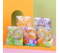 Mango fruit juice gummies, Peelable passion grape gummy candy, Fruit soft candy chewing candy, Assorted sweets, Sour and sweet fruit fudge, Dessert, Children's snacks (Mixed flavors,6 boxes)