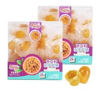 Mango fruit juice gummies, Peelable passion grape gummy candy, Fruit soft candy chewing candy, Assorted sweets, Sour and sweet fruit fudge, Dessert, Children's snacks (Passion Fruit,1 box)