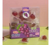 Mango fruit juice gummies, Peelable passion grape gummy candy, Fruit soft candy chewing candy, Assorted sweets, Sour and sweet fruit fudge, Dessert, Children's snacks (Grape,2 boxes)