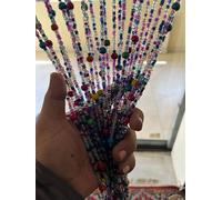 Mango Gifts Bohemian-Hippie Bead Curtain for Doors, Multicolored Glass Beads, 76 inches Long, 10 Pieces