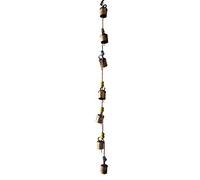 Mango Gifts Decorative String of 7 Metal Vintage Indian Style Wall Hanging Bells