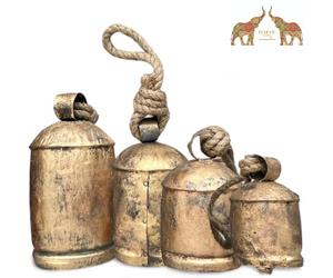 Mango Gifts Rustic Iron Tin Metal Vintage Harmony Bells Rustic Style Large Bell Relaxing Tranquil Wind Chimes (4)