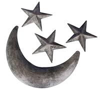 Mango Gifts Rustic Metal Moon Star Wall Decoration